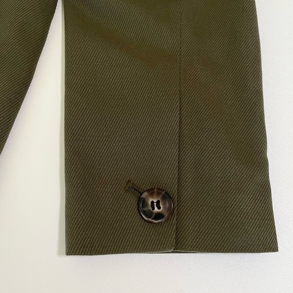 Madewell Drapeweave Caldwell Double Breasted Blazer Jacket Kale Green XS - Picture 13 of 16